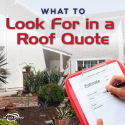 "What to look for in a roof quote"