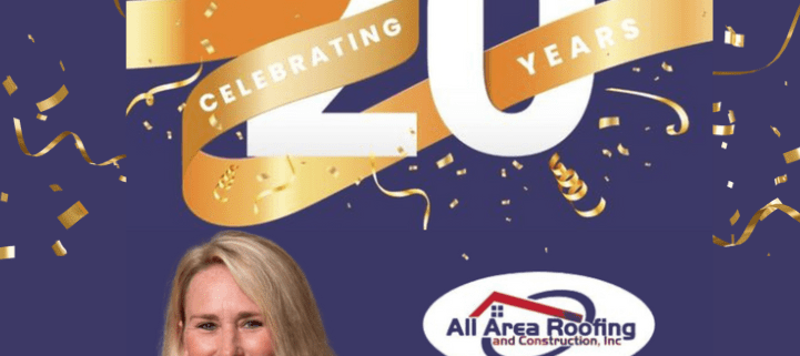 "All Area Roofing Celebrates20 years in business"